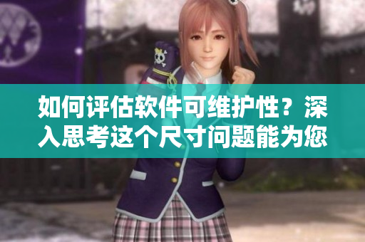 如何评估软件可维护性？深入思考这个尺寸问题能为您提供答案