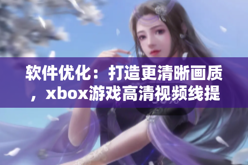 软件优化：打造更清晰画质，xbox游戏高清视频线提升性能