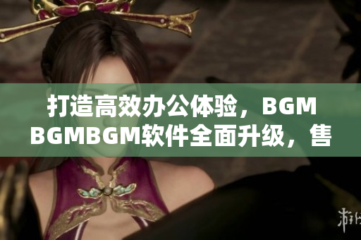 打造高效办公体验，BGMBGMBGM软件全面升级，售价更亲民