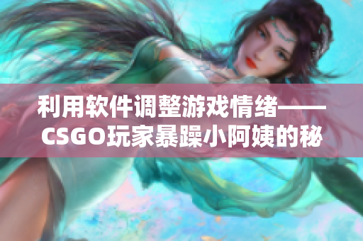 利用软件调整游戏情绪——CSGO玩家暴躁小阿姨的秘密