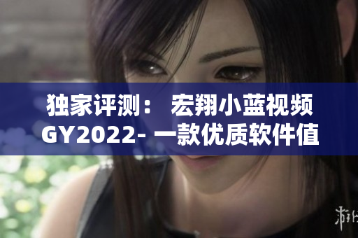 独家评测： 宏翔小蓝视频GY2022- 一款优质软件值得拥有