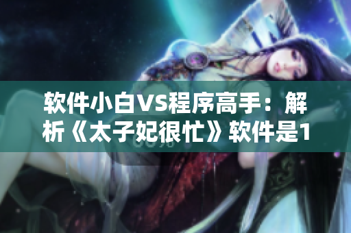 软件小白VS程序高手：解析《太子妃很忙》软件是1v1挑战吗？