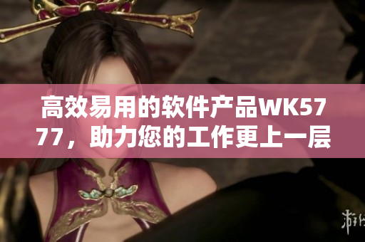 高效易用的软件产品WK5777，助力您的工作更上一层楼！