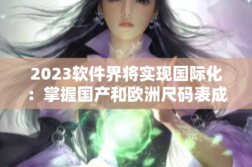 2023软件界将实现国际化：掌握国产和欧洲尺码表成为标配！