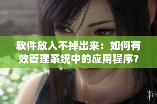 软件放入不掉出来：如何有效管理系统中的应用程序？