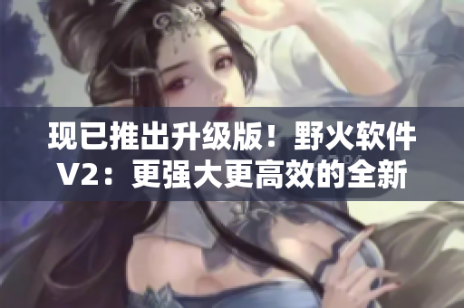 现已推出升级版！野火软件V2：更强大更高效的全新体验