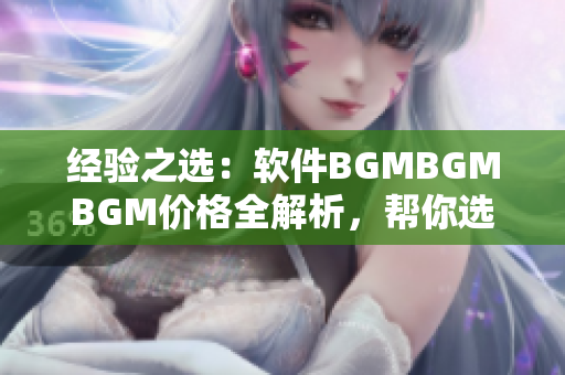 经验之选：软件BGMBGMBGM价格全解析，帮你选择最佳的编辑器