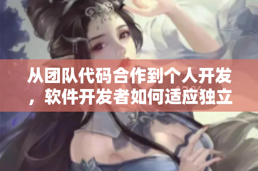 从团队代码合作到个人开发，软件开发者如何适应独立工作环境