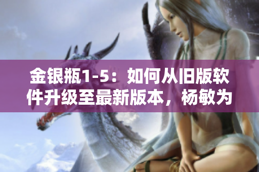 金银瓶1-5：如何从旧版软件升级至最新版本，杨敏为您指路