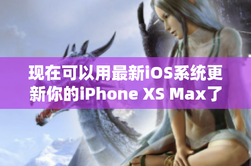 现在可以用最新iOS系统更新你的iPhone XS Max了！