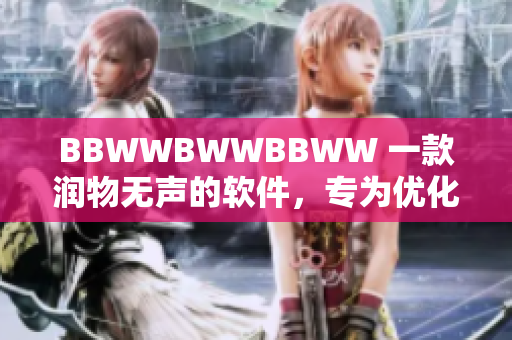 BBWWBWWBBWW 一款润物无声的软件，专为优化电脑性能而设计