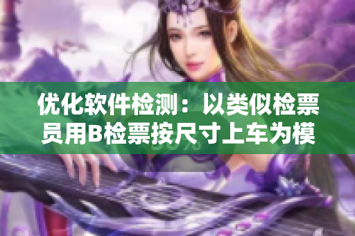 优化软件检测：以类似检票员用B检票按尺寸上车为模式进行操作