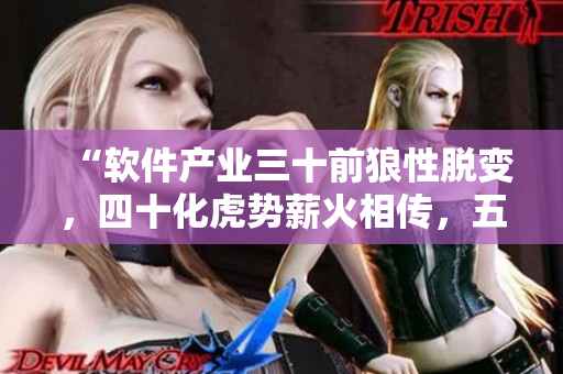 “软件产业三十前狼性脱变，四十化虎势薪火相传，五十领域再创辉煌”