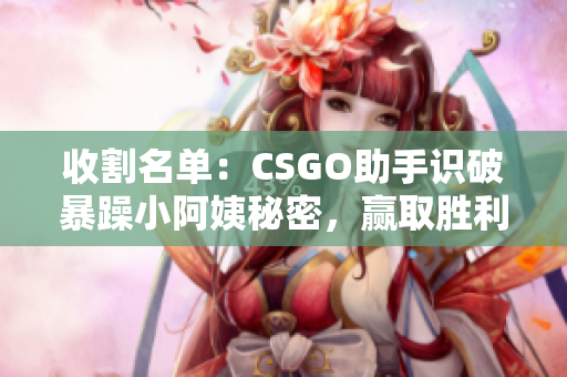 收割名单：CSGO助手识破暴躁小阿姨秘密，赢取胜利利器！